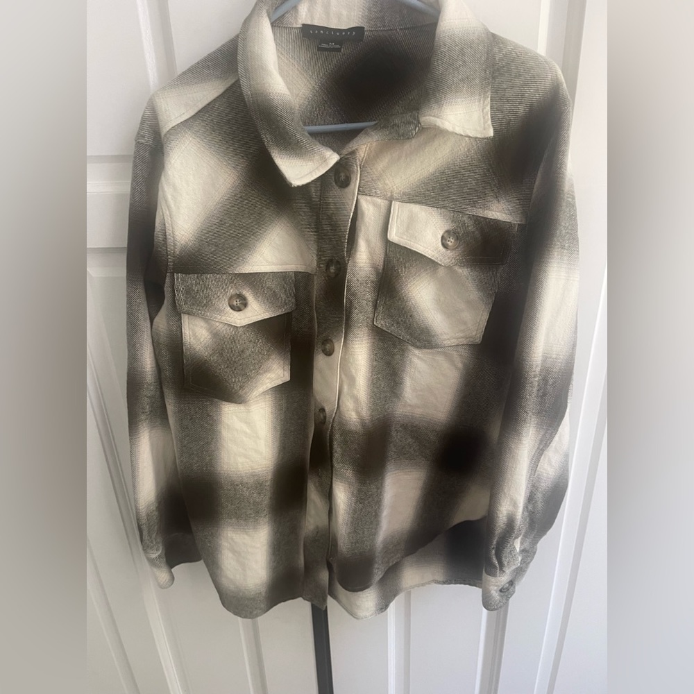 SANCTUARY Oversized Flannel Medium